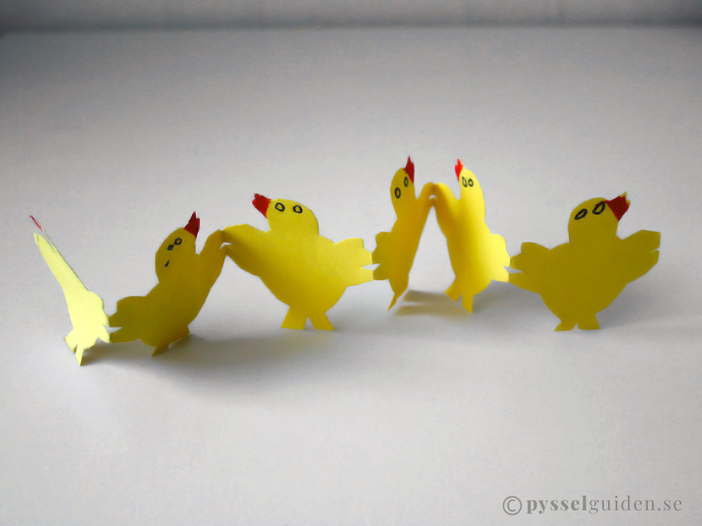 Kycklingar på rad
